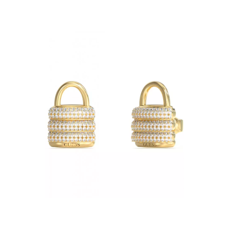 Pendientes Guess My Secret Acero Baño Oro Candado JUBE05419JWYGT-U