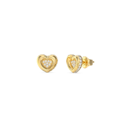 Pendientes Guess L.O.V.E Acero Baño Oro Corazón JUBE05466JWYGT-U