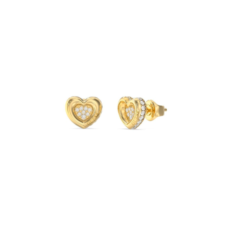 Pendientes Guess L.O.V.E Acero Baño Oro Corazón JUBE05466JWYGT-U