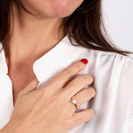 Anillo Oro 18k y diamantes 0.25cts "Sizem" Anillo Oro 18k y diamantes 0.25cts "Sizem"