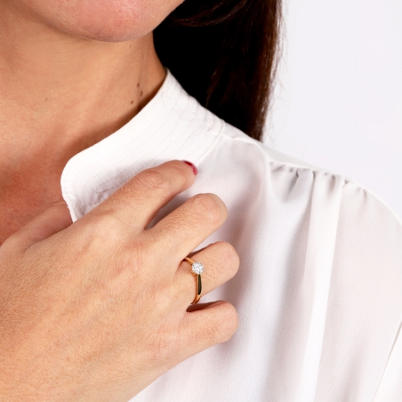 Anillo Oro 18k y diamantes 0.15cts "Sizem"