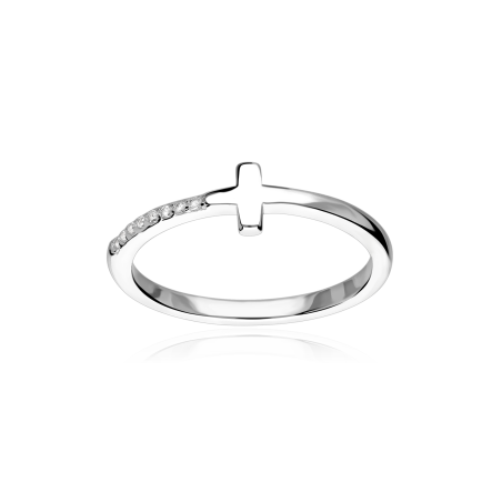 Anillo Plata Primera ley y circonitas "Elena"