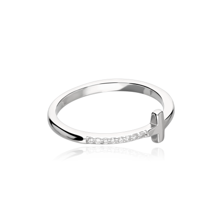 Anillo Plata Primera ley y circonitas "Elena"