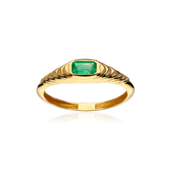 Anillo Oro 18k y esmeralda "Frisone"