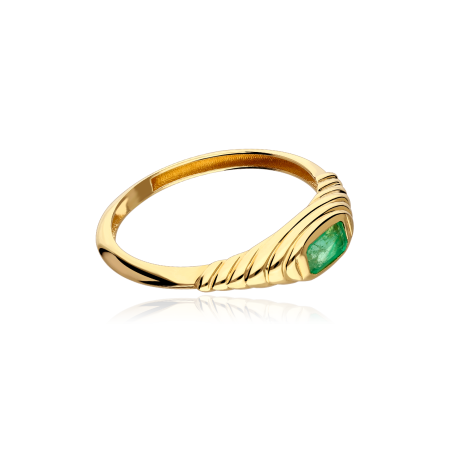 Anillo Oro 18k y esmeralda "Frisone" Anillo Oro 18k y esmeralda "Frisone"
