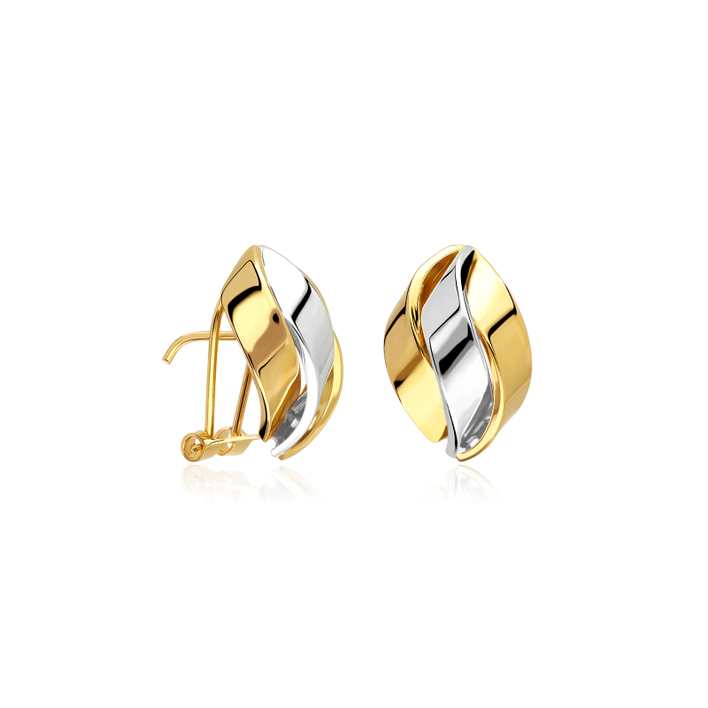 Pendientes Oro 18k bicolor "Eliana"