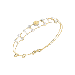 Pulsera Guess Acero Baño Oro Tiny Pearly JUBB05512JWYGS