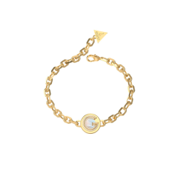 Pulsera Guess Acero Baño Oro Crystal G JUBB05438JWYGS