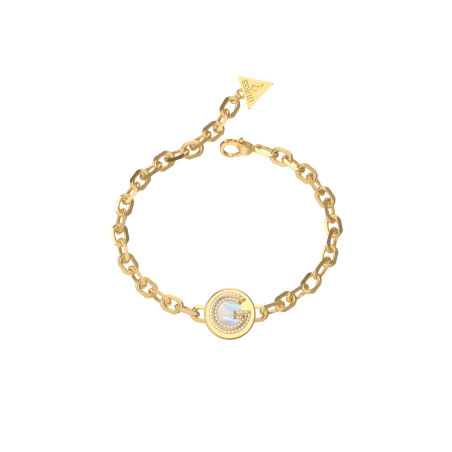 Pulsera Guess Acero Baño Oro Crystal G JUBB05438JWYGS