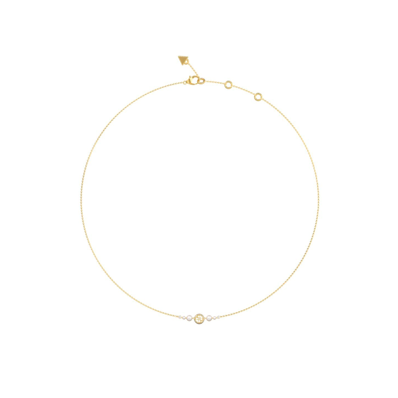 Collar Guess Acero Baño Oro Tiny Pearly JUBN05519JWYGT-U