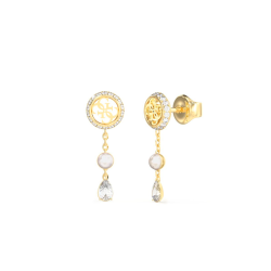 Pendientes Guess Acero Baño Oro Tiny Pearly JUBE05521JWYGT-U