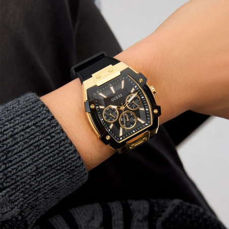 Reloj Guess Acero Dorado Y Negro Phoenix GW0956G2