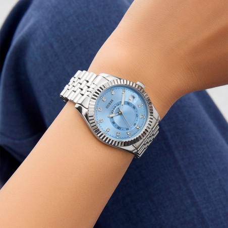 Reloj Guess Acero Esfera Azul Jada GW0936L1