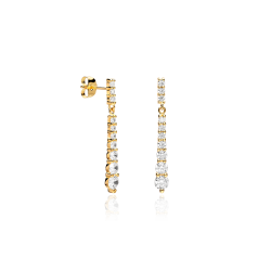 Pendientes Oro 18k y circonitas "Lagert"