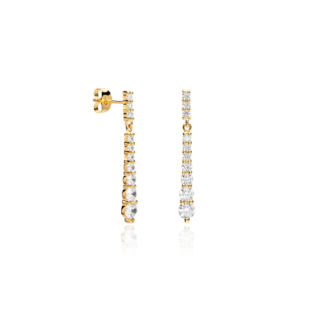 Pendientes Oro 18k y circonitas "Lagert"