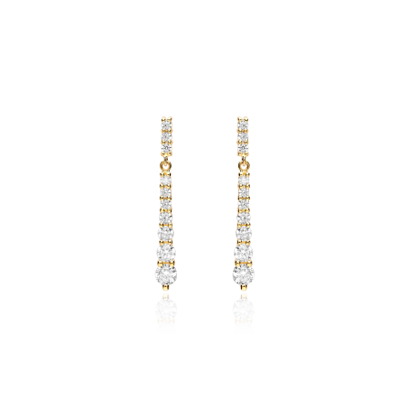 Pendientes Oro 18k y circonitas "Lagert"