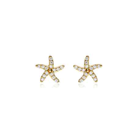 Pendientes Oro 18k y circonitas "Ariela"