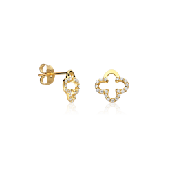 Pendientes Oro 18k y circonitas "Klee"