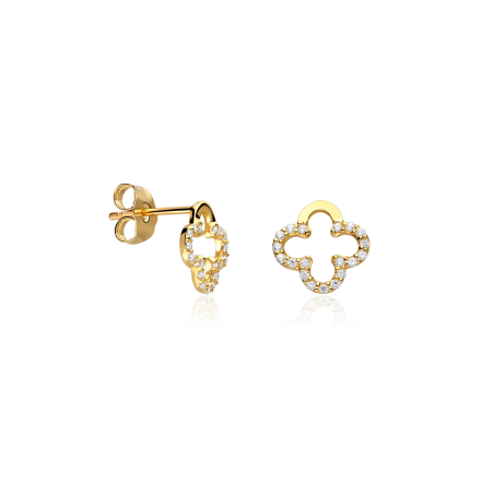 Pendientes Oro 18k y circonitas "Klee"