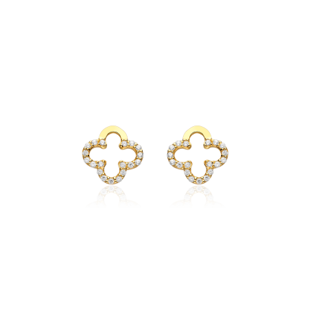 Pendientes Oro 18k y circonitas "Klee"