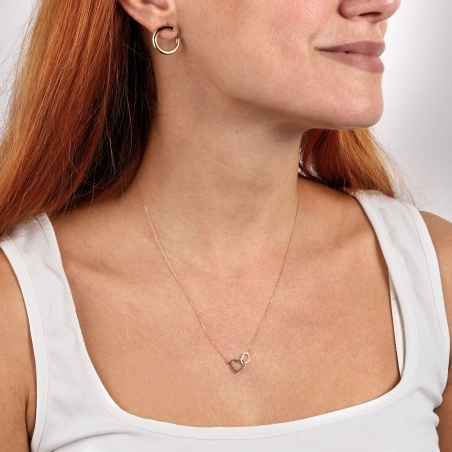 Gargantilla Oro 18k corazones "Tangled"