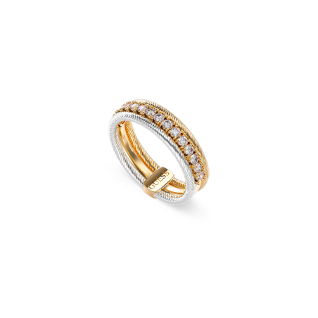 Anillo Guess Acero Bicolor Y Circonitas Kalybe JUBR05393JWYGRH54