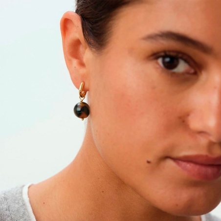 Pendientes Agatha Paris Baño Oro Y Bola Royal 2370350-173-TU