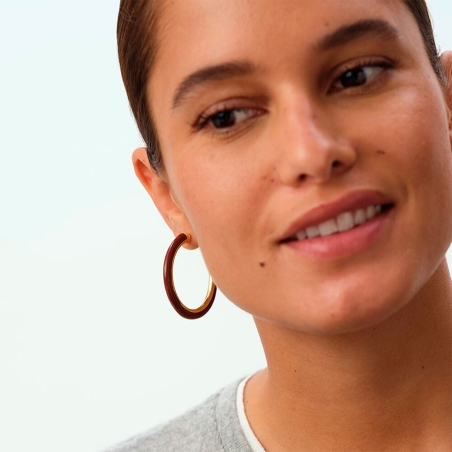 Pendientes Agatha Paris Aro Abierto Baño Oro 2380117‑473‑TU