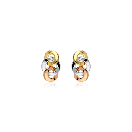 Pendientes Oro 18k tricolor "Marlene"