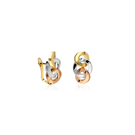 Pendientes Oro 18k tricolor "Marlene"