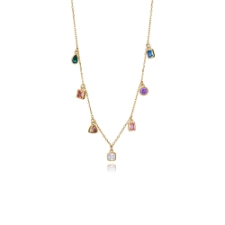 Collar Viceroy Plata Baño Oro y Circonitas 2365C100-39