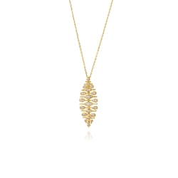 Collar Viceroy Plata Baño Oro y Circonitas Hoja 2355C100-30