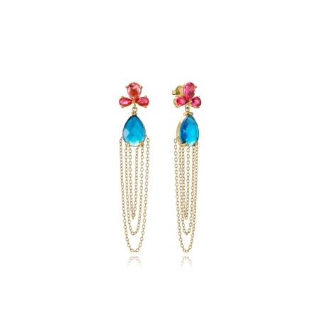 Pendientes Viceroy Cristales Y Cadenas Colgantes 14322E01012