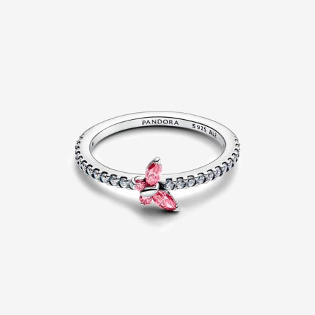 Anillo Pandora Mariposa Circonita Rosa 194269C02