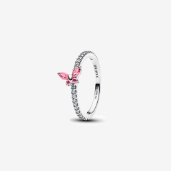 Anillo Pandora Mariposa Circonita Rosa 194269C02