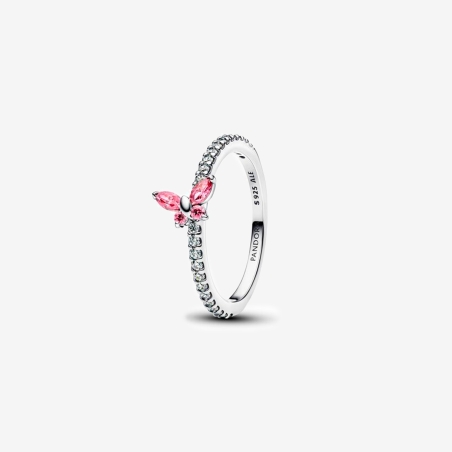 Anillo Pandora Mariposa Circonita Rosa 194269C02