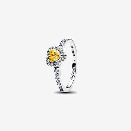 Anillo Pandora Corazón Amarillo 198421C06