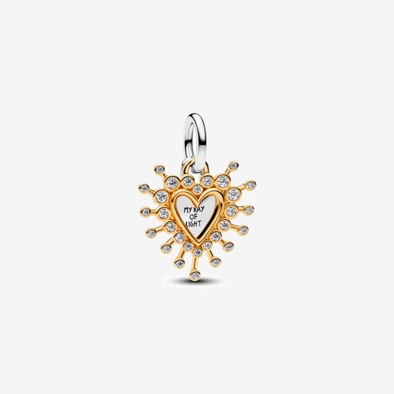 Charm Pandora Doble Colgante Corazón Circonitas 764141C01