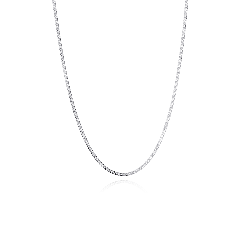 Cadena plata primera ley 40cm "Sakhmet"