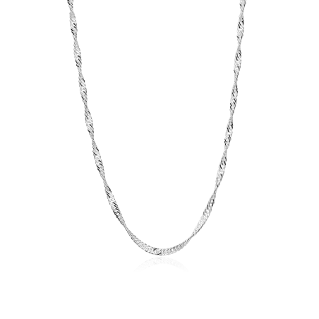 Cadena Plata de ley 50 cm "Singapur"