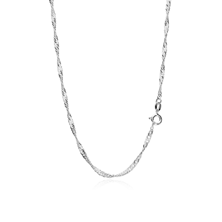Cadena Plata de ley 50 cm "Singapur"
