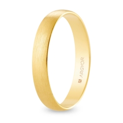 Alianza de boda oro amarillo 9k acabado satinado interior plano 3.5 mm