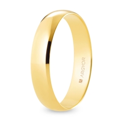 Alianza de boda media caña oro amarillo 9k acabado pulido 4.5mm