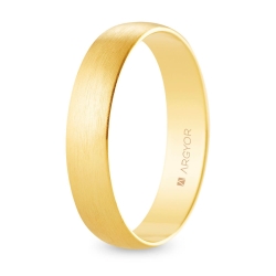 Alianza de boda oro amarillo 9k acabado satinado interior plano 4.5 mm