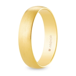 Alianza de boda oro amarillo 9k acabado satinado interior plano 5 mm