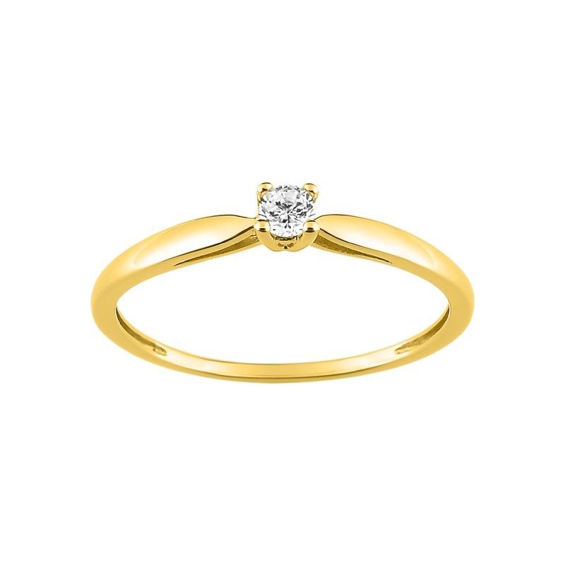 Solitario oro 9k diamante GH P2 modelo K042_7