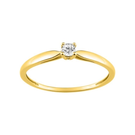 Solitario oro 9k diamante GH P2 modelo K042_7