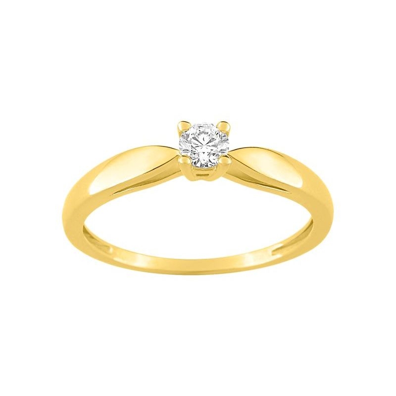 Solitario oro 9k diamante GH P2 modelo K042_9
