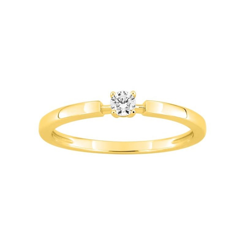 Solitario oro 9k diamante GH P2 modelo K042_15