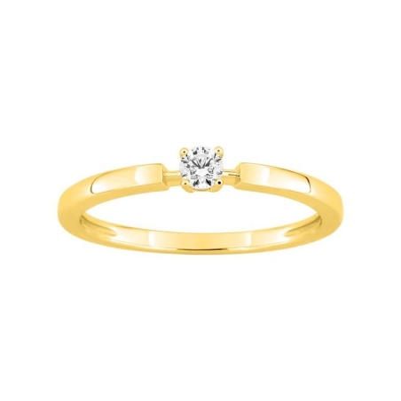 Solitario oro 9k diamante GH P2 modelo K042_15